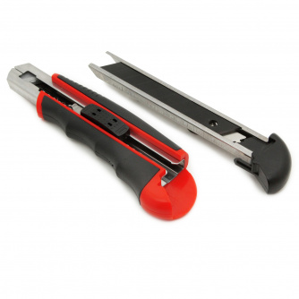 Купить Нож-автомат VIRA Auto-lock 2-компонентная рукоятка + 6 запасных лезвий 18 мм фото №2