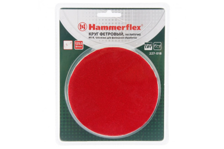 Купить Диск полировальный Hammer Flex 227-018 PD M14 FL 125x6 мм войлок  на липучке 62194 фото №1