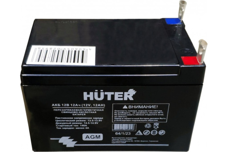 Купить Аккумуляторная батарея HUTER АКБ 12V 12Ah фото №2